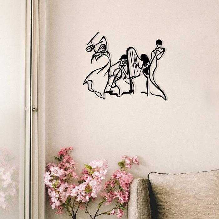 Wallity Alba S Escultura de pared de metal negra 52 x 42 cm Wallity Alba S Escultura de pared de metal negra 52 x 42 cm